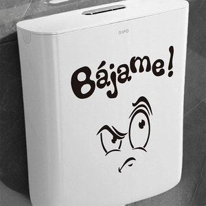 Funny Bájame expression toilet sticker made of black PVC for bathroom decoration