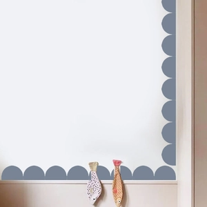 Modanatura a muro semicircolare grigia autoadesiva per arredamento camera e salotto