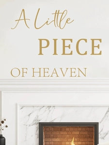 Golden A Little PIECE OF HEAVEN wall decal sticker for baby shower arch decor