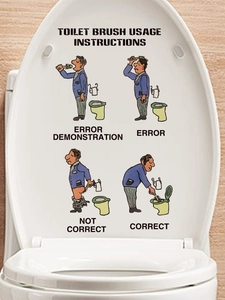Sticker humoristique pour abattant WC avec illustrations de décor créatives