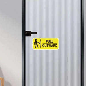 Selbstklebende Tür Push Pull Schilder Aufkleber Wasserdicht PVC Richtungsaufkleber Für Glas Büro Geschäft Home Entry Etiketten