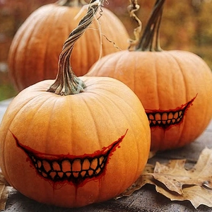 Halloween blutige Lippen Wandaufkleber für Kürbisdeko und schaurige Party-Atmosphäre