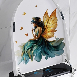 Abattant WC intelligent avec sticker fée papillon et écran d'affichage numérique LCD