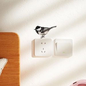 Realistic Bird Wall Sticker PVC Removable Socket Decal Switch Sticker For Living Room Bedroom Kitchen Home Decor
