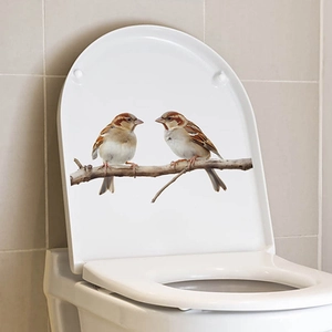 Adesivo murale con uccelli su rami per decorazione di bagno e cucina moderna
