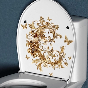 Golden butterfly baroque self-adhesive wall stickers for living room home decoration