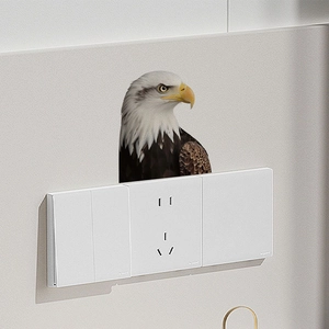 Realistic Bald Eagle Head Wall Sticker Removable PVC Self Adhesive Eagle Portrait Mural Decal For Living Room Home Decor