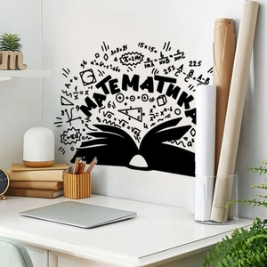 Educational Math Formula Wall Sticker PVC Removable Book Geometry Equations Decal For Classroom Study Room Home Decor