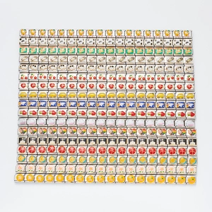 Italian charm bracelet links in stainless steel with colorful enamel assorted patterns