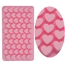 Detailed macro view showing the precise depth and shape of the heart silicone mold