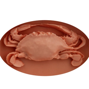 Moule en silicone en forme de crabe pour fondant et chocolat de couleur rose