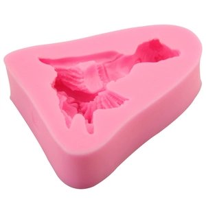 Pink silicone ballerina fondant mold for cake decorating and DIY baking projects