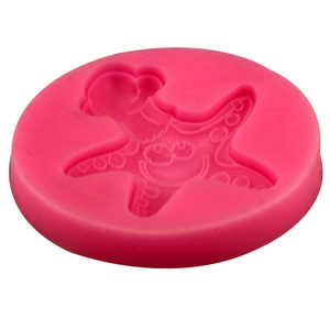 Pink starfish silicone fondant mold for cake decorating and DIY baking tools