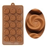 Detail view of 15-cavity spiral silicone mold showing depth and texture for DIY baking