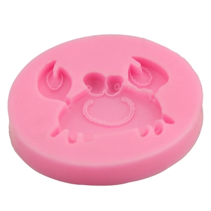 Stampo in silicone rosa a forma di granchio per decorazione torte e dolci fai-da-te
