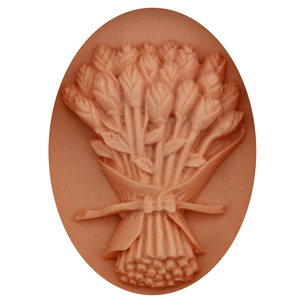 Silicone rose bouquet fondant mold with detailed petal textures and a ribbon bow