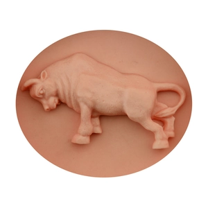 Moule à gâteau en silicone rose en forme de taureau pour pâtisserie créative DIY