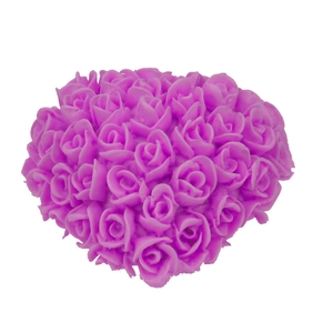 3D heart-shaped rose bouquet silicone fondant mold for DIY cake baking and crafts