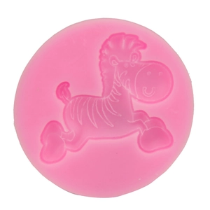 Pink silicone zebra mold for fondant cake decorating and DIY baking tools