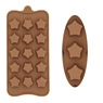 Detailed macro view of star shaped silicone molds for DIY chocolate and handmade soap