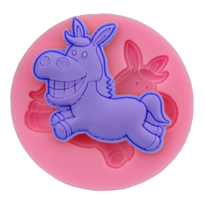 Donkey Shape Silicone Mold For Fondant Cake Chocolate Candy Handmade Soap DIY Baking Decoration Tool Food Grade Kitchen Mold