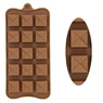 Brown silicone mold featuring fifteen pyramid shapes for DIY chocolate and candy making