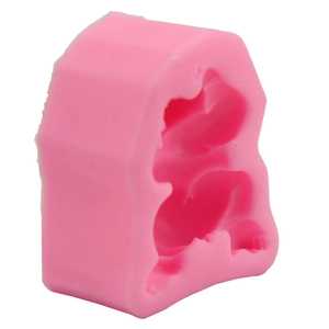 Pink silicone baby fondant mold for DIY cake decorating and baking crafts