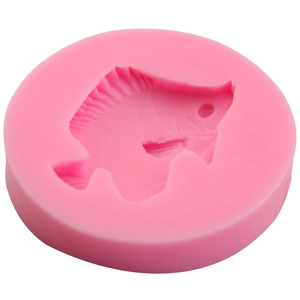 Pink silicone tropical fish fondant mold for cake decorating and chocolate DIY crafts