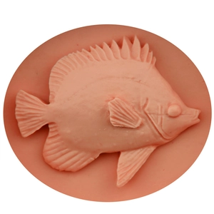 Detailed tropical fish silicone fondant mold for cake decorating and pastry baking