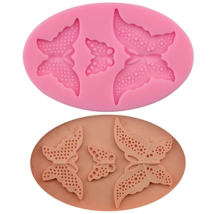 3-Butterfly Silicone Fondant Mold Lace Pattern DIY Cake Decorating Tool For Chocolate Candy Baking Sugarcraft Mold