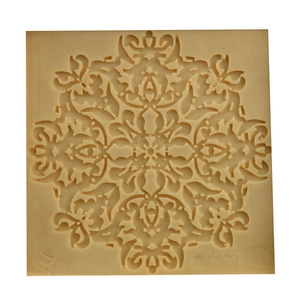 Square floral lace pattern silicone mold for cake fondant and DIY craft baking