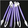 Close-up of 8-piece double-ended fondant sculpting tool set for sugarcraft cake modeling