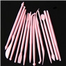 14-piece pink dual-head fondant and clay modeling tool set for DIY cake decoration