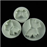 Detail view of 3pcs butterfly plunger cutters for fondant cake and cookie decorating