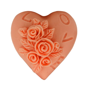 Double heart rose LOVE silicone fondant mold for DIY cake decorating and kitchen baking