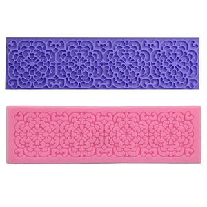 Silicone Lace Pattern Cake Fondant Mold DIY Baking Tool European Scroll Relief Cake Border Decoration Mold