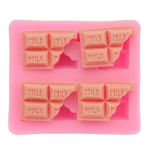 Silicone Chocolate Bar Mold With Milk Letter Pattern DIY Fondant Cake Mold For Home Kitchen Baking Tool