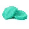 Close-up of green disposable non-woven protective covers with elastic bands for DIY use