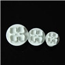 Detailed set of 3 white carnation flower plunger cutters for DIY fondant cake decorating