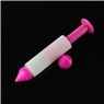 Close-up of a pink plastic fondant modeling tool from a 14-piece DIY cake sculpting set