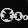 Three sizes of bear-shaped silicone molds for DIY baking and handmade soap crafts
