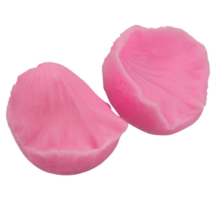 Rosa Silikonform-Set mit Blattstruktur für DIY-Fondantkuchen und Handwerksprojekte