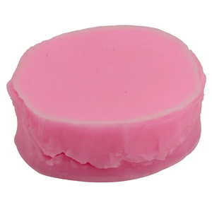 Rosafarbene zylindrische Blattblüten-Silikonform für Fondantkuchen und DIY-Backzubehör