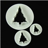 Three sizes of maple leaf spring plungers for fondant cake decorating and baking tools
