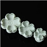 Detailed view of 3pcs maple leaf plunger cutters for fondant cake decorating and baking