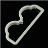 Detail of white dove plunger cutter tool for fondant cake decorating and DIY baking