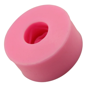 Pink cylindrical rose flower silicone mold for DIY cake baking and candle making tools