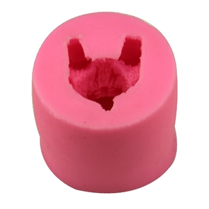 Pink silicone bear fondant mold for DIY cake decorating and handmade soap crafts