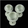 Three-piece set of white star-shaped plunger cutters for fondant and baking