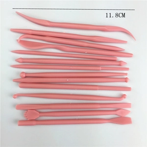 Set da 14 pezzi di strumenti rosa per modellare fondente e decorare torte fai-da-te